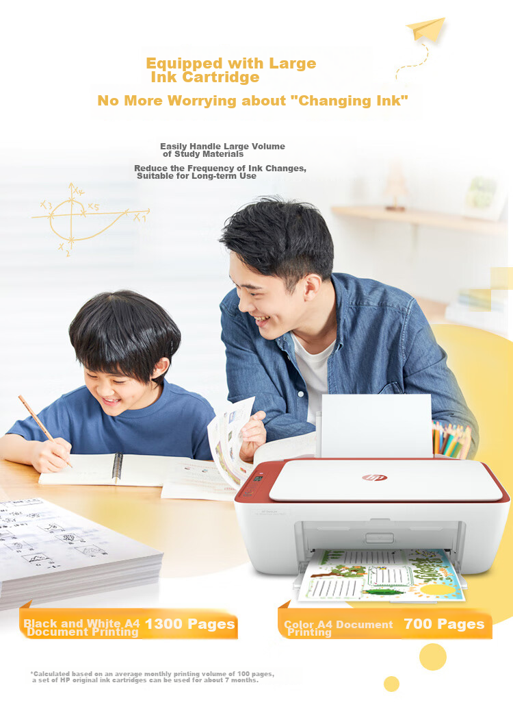HP 2386 Color Home Inkjet Printer Smart Print Combo Photo Printing Copying Scanning Small Task Student Practice Error Correction Upgrade 2330 4