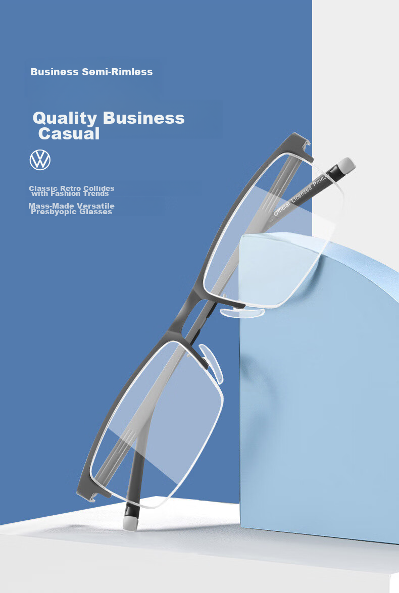 Volkswagen German, Volkswagen Reading Glasses for Men, High-Definition Anti-Blue Light Genuine Imported Eyeglasses W619-200 5