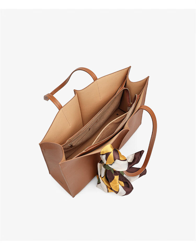 HONGU Leather Handbag, Shoulder Bag And Tote Bag with Large Capacity for Commuting, Women's Scarf Bag, Birthday Gift for Girlfriend 14