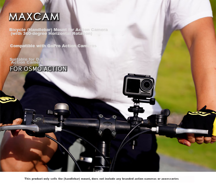 MAXCAM, Suitable for Insta360 X4 Motorcycle Aluminum Alloy Windshield Clip Mounting Bracket, Riding Clip Accessory 1