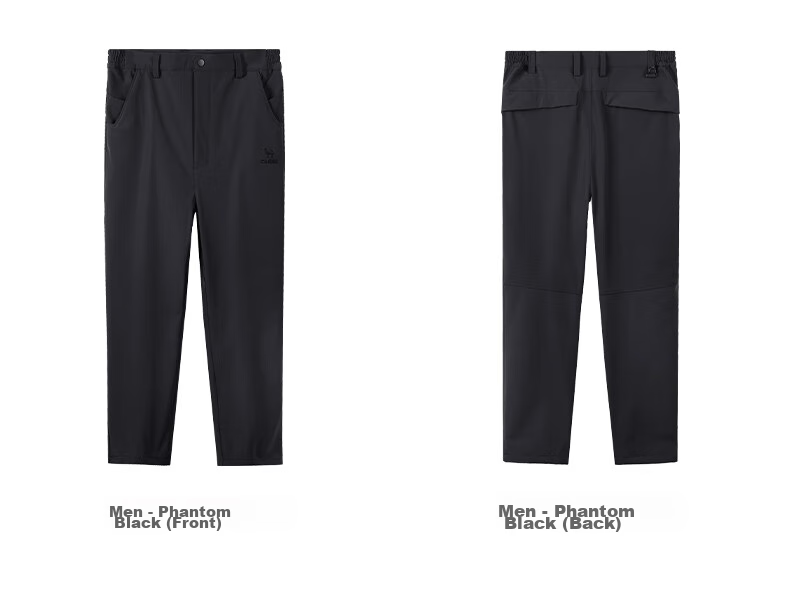 CAMEL Casual Pants for Men, Cargo Pants, Outdoor Water-Repellent, Loose-Fit Wide-Leg Straight-Waist Woven New Sports Trousers 31