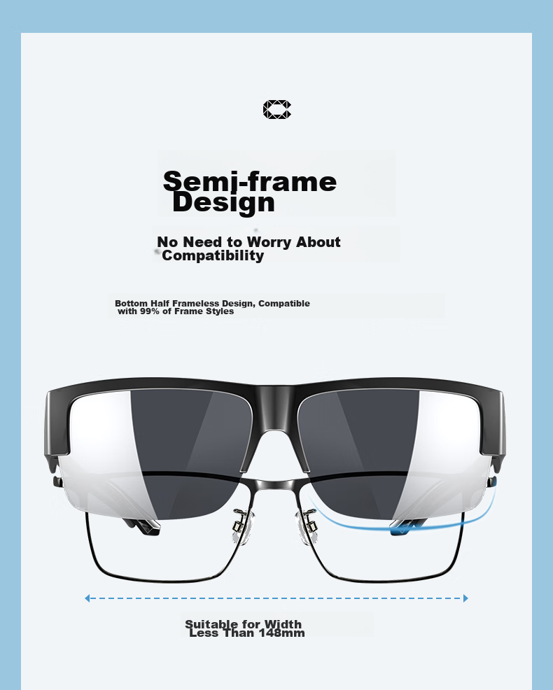 CAXMAN Sunglasses Clip-On for Nearsighted Glasses, Polarized Driving Sunglasses for Men And Women, Sunglasses Holder for Prescription Glasses 4