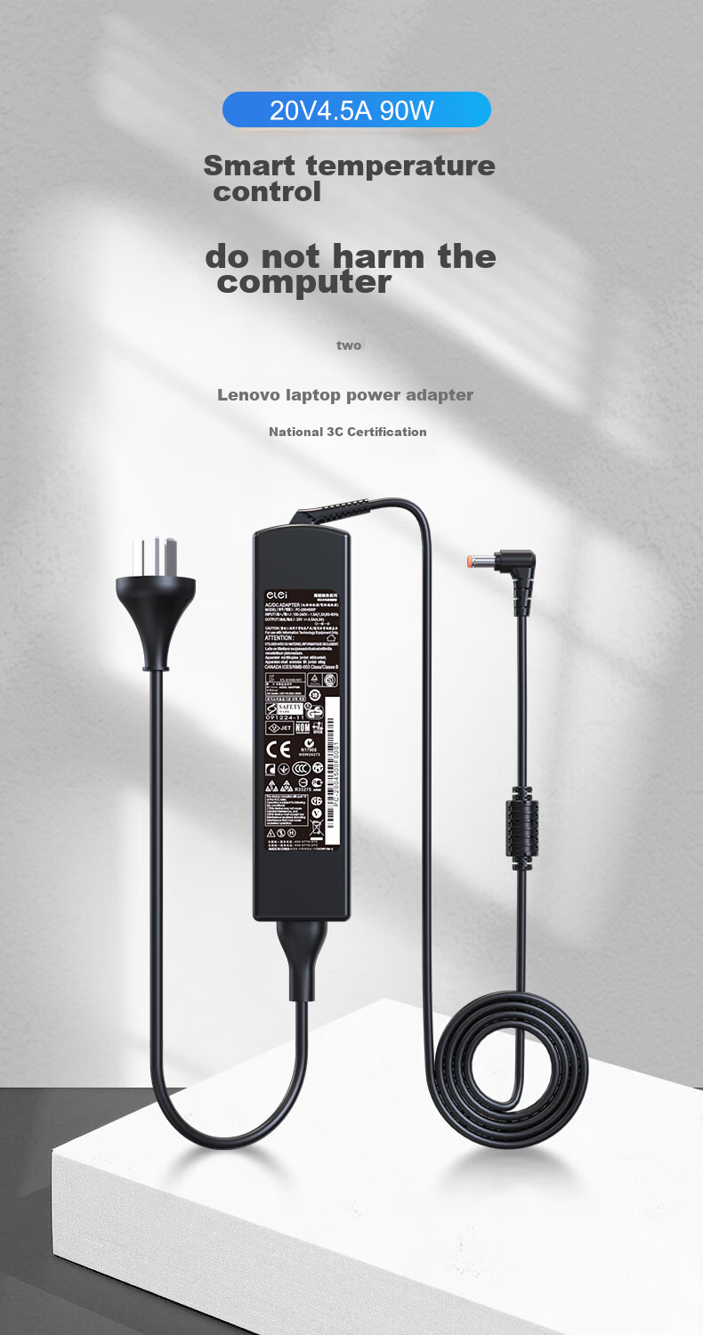 Elei Lenovo Laptop G470 G475 Z480 E49 G485 Y470 Y480 Z475 B475 Laptop Power Adapter, 20V 4.5A Power Cord, 90W 1