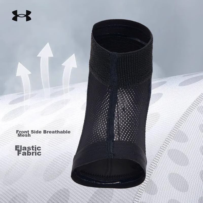 Under Armour Lace-Up Compression Ankle Support for Basketball, Football, Sports, Running, Sprain Prevention And Injury Protection, Black, Size L 6