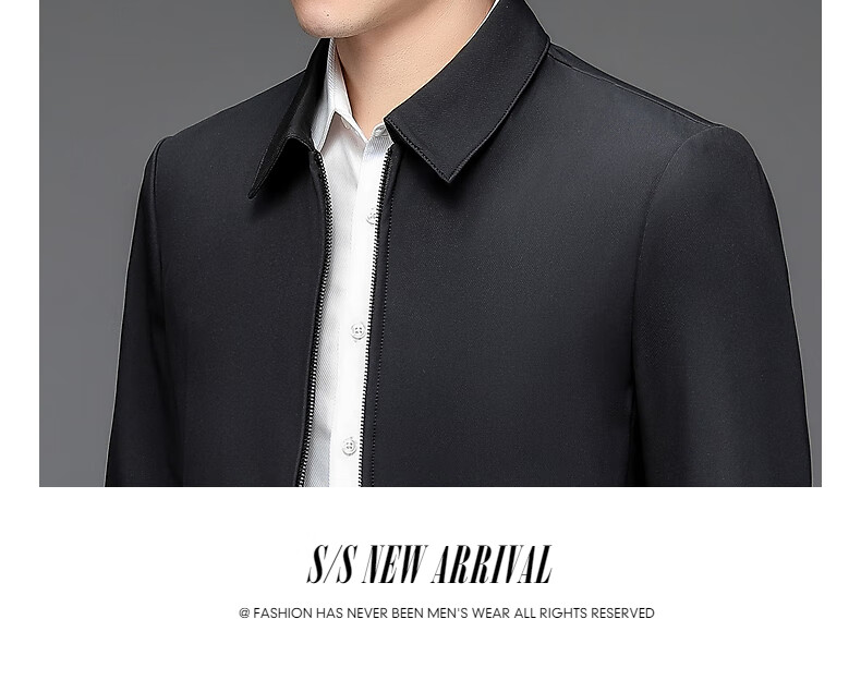 Hengyuanxiang Administrative Jacket for Men, Spring And Autumn Season, Middle-Aged Men's Business Casual Dad's Outerwear, Middle-Aged And Elderly Men's Clothing, Lapel Top 19