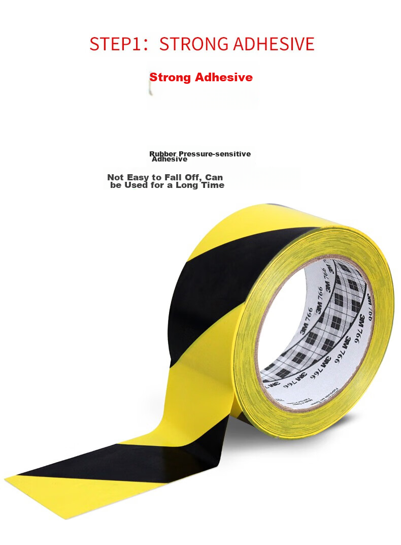 3M 471 PVC Marking Tape Line Marker Warning Sign 5s Management Floor Workshop Factory Wear-Resistant Waterproof No Residue Glue Yellow 50mm Wide 4