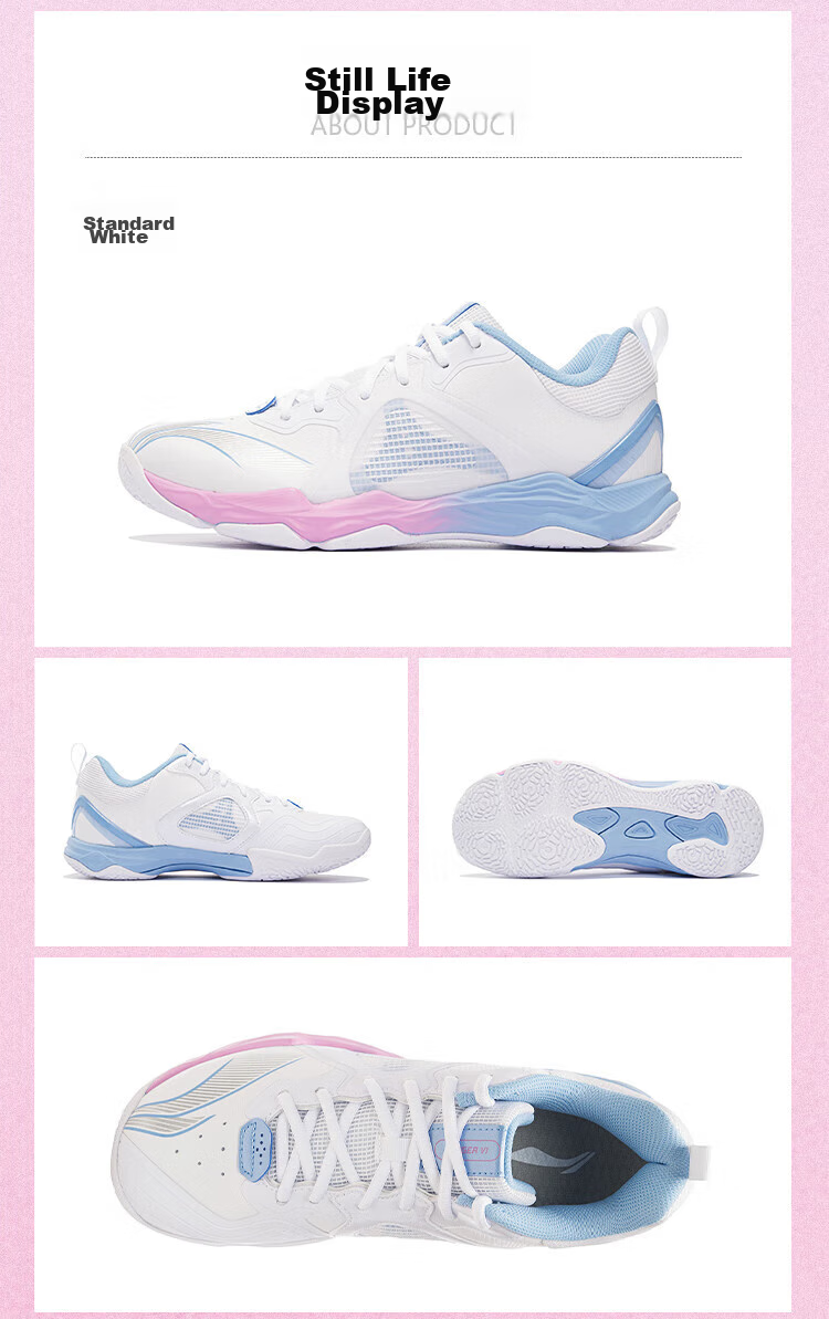 Li-Ning Color-Changing Dragon 6lite, Unisex Couple Style, Competition Badminton Training, Wear-Resistant, Shock-Absorbing, High-Elasticity, Non-Slip Sports Shoes, Sneakers 8