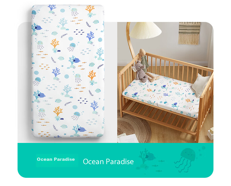 KUB Baby Crib Sheet, Pure Cotton Breathable, Infant Bed Cover, Non-Slip Class A Baby Bed Sheet - Hani Xiaoxiang 65cm 16