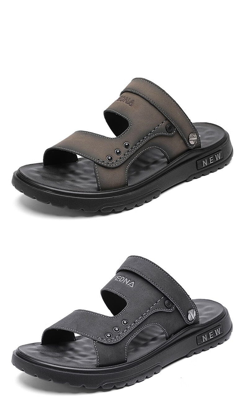 CARTELO Men's Sandals, Summer Breathable Outdoor Beach Shoes, Men's Hole Shoes, Soft-Soled Slippers for Men, 1228 Black, Size 42 19