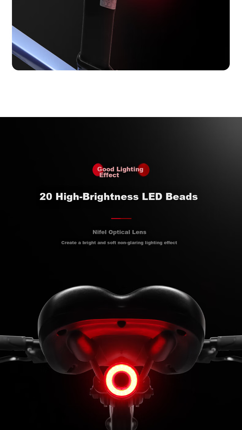 FOREVER Bicycle Front Light, Night Riding High Beam Flashlight, Rechargeable with 800 Lumens, 4 Light Modes, 2400mAh Battery 18
