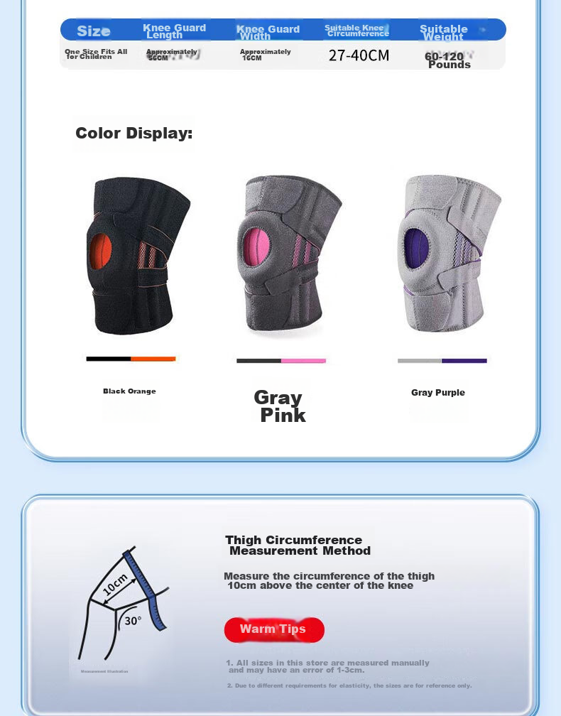 Bamaier [German Professional Children's Sports Knee Pads] Basketball Running Hiking Protective Joint Knee Meniscus Protectio 16
