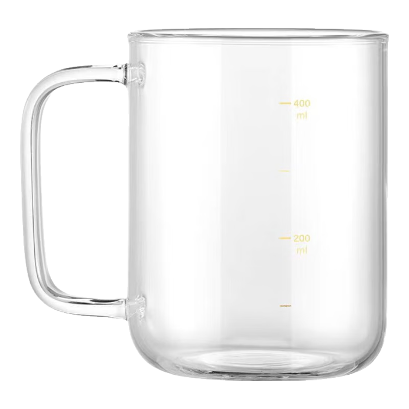 JD Original Glass Cup, Heat-Resistant And High-Temperature Resistant Tea Infuser Mug, Coffee And Milk Measuring Cup, 500ml