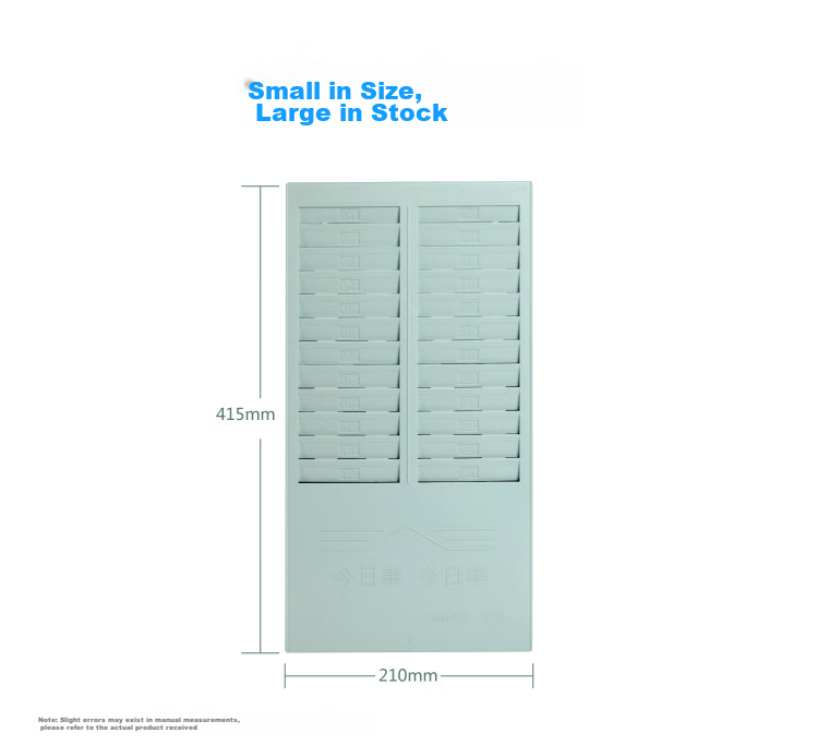 Aibao Attendance Machine Card Holder, Double-Row Card Paper Holder, 24-Slot Card Holder, Insertion And Removal Attendance Card Holder 2