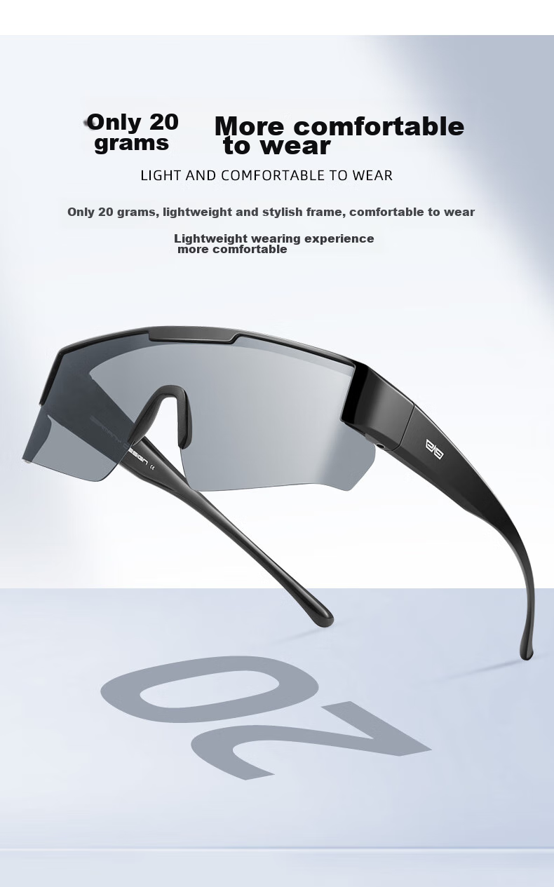 CAPONI Photochromic Polarized Myopia Sunglasses Clip-On for Men And Women, Night Vision Cycling Glasses, Day And Night Dual-Use Sunglasses, Night Anti-Glare 9