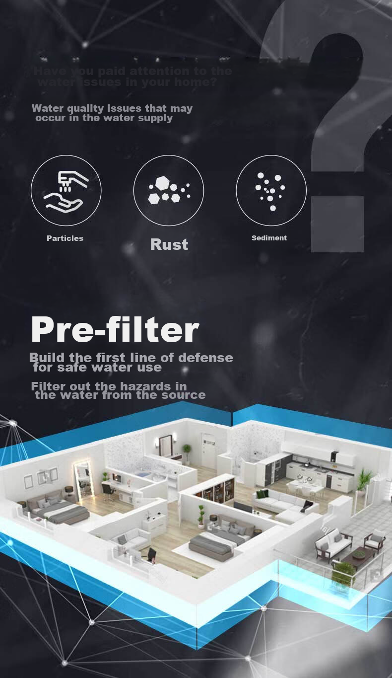 Everpure Under-Sink Pre-Filter Water Purifier, 40 Micron Backwash, 11T/H High Flow Rate, Baby And Maternal Grade, BPA-Free, 316L Stainless Steel Filter, EVP-P40B 2