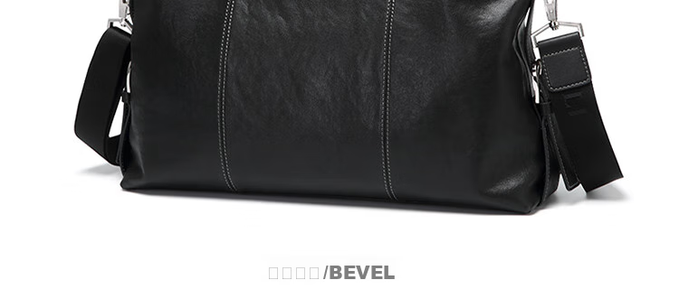 GOLF Briefcase, Men's Business Top-Grain Leather Handbag, Large Capacity Laptop Bag, Fashionable Horizontal Style Shoulder Crossbody Bag 34