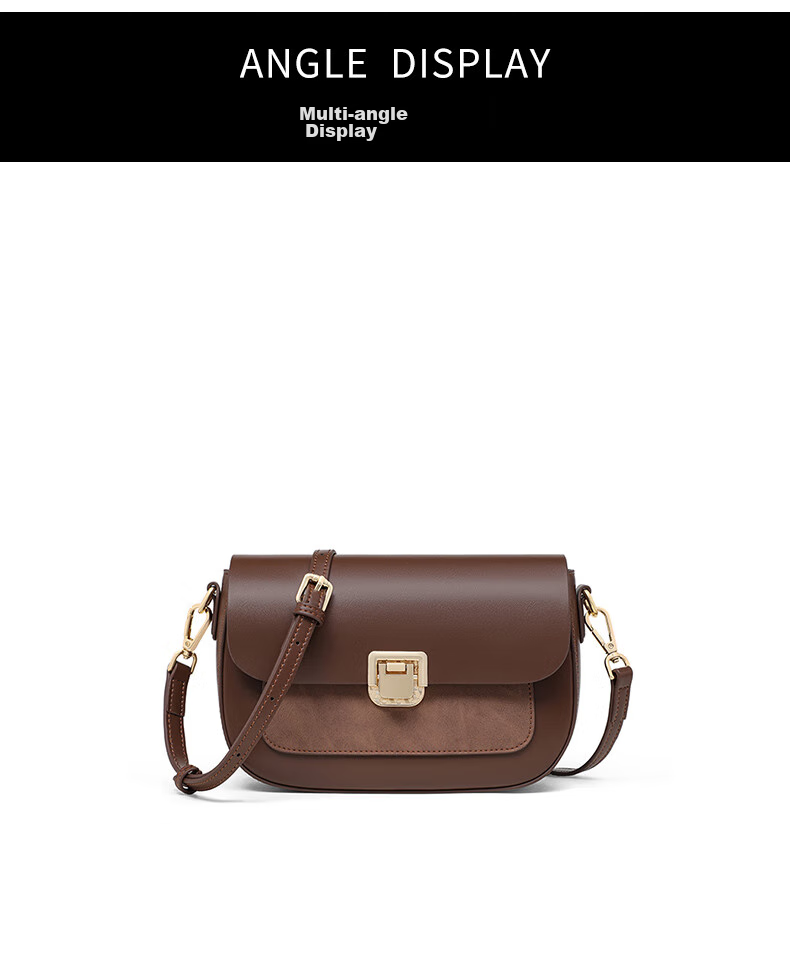 C.BANNER Leather Handbag, Women's Crossbody Bag, Light Luxury Shoulder Bag, Versatile Commuter Bag, Brand Birthday Gift for Girlfriend on May 20 10