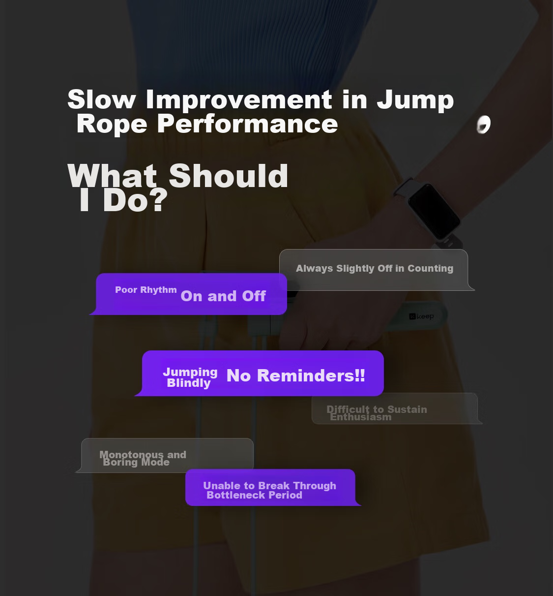 Keep Jump Rope Counter, 60S Countdown Timer, Recommended for Middle School Students' Exams, Adult Fat-Burning Training, Children's Exam-Specific Exercise 1