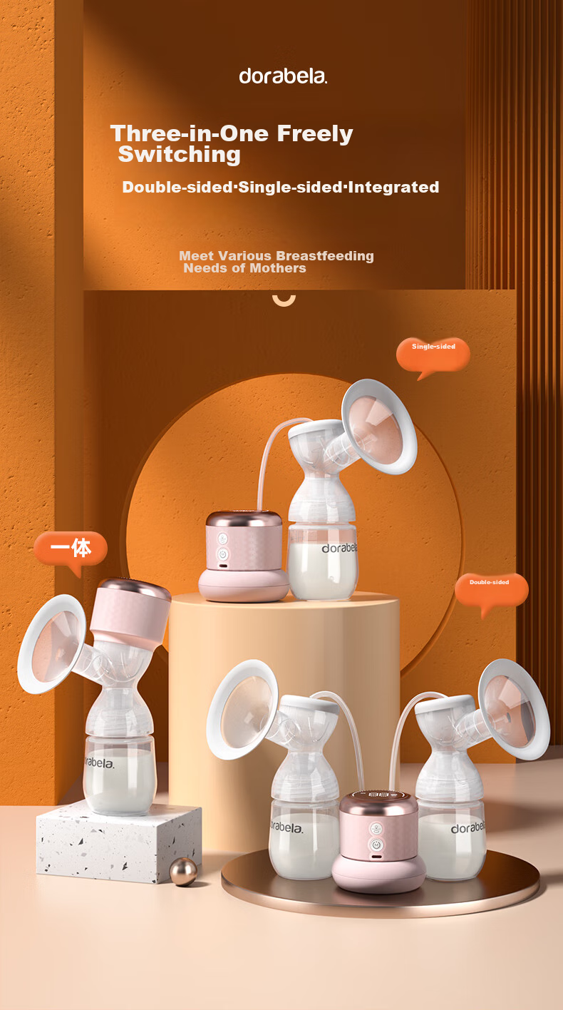 Dora Bela Electric Breast Pump, Double-Sided Painless Fully Automatic High-Suction Milk Extractor, Variable Frequency Breast Milk Suction Device, Postpartum Massage And Milk Collectio 3