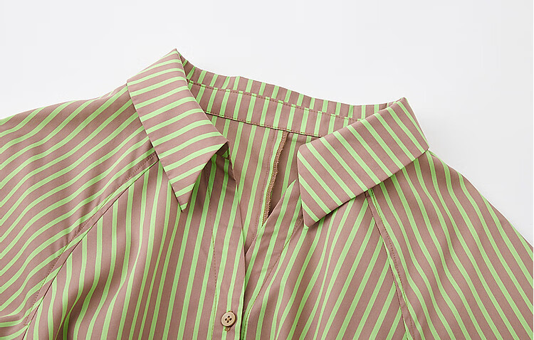 Dme [Tiansitongqin Piece] Summer French Simple Style Ceiling Lyocell Shirt Dress, Striped Waist Belt Dress 8