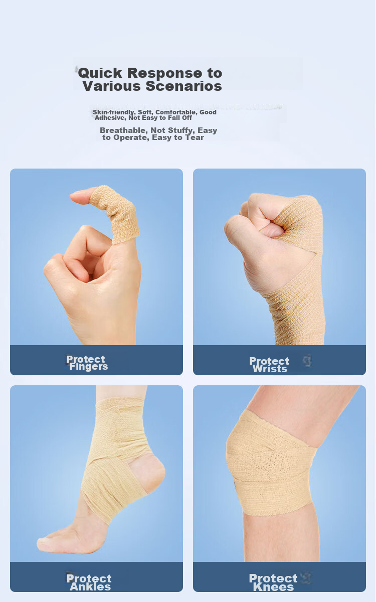 JD Original Muscle Tape, Sports Adhesive Bandage, Kinesiology Tape, White Elastic Bandage for Feet, Skin Film, 2.5cm*11m 4