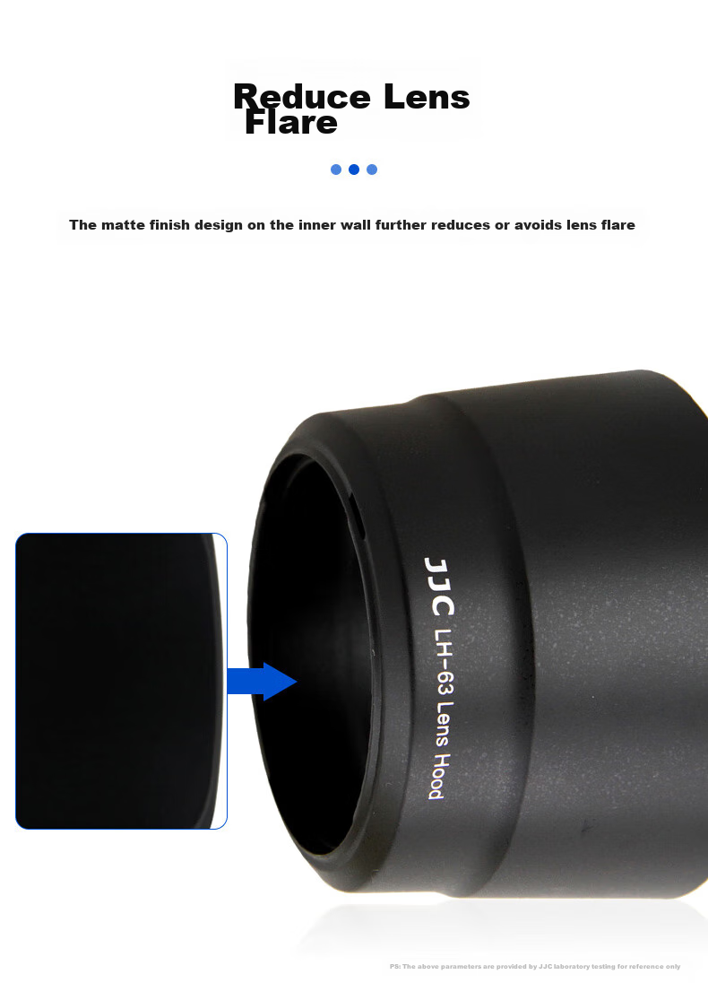 JJC Lens Hood for Canon EF-S 55-250 IS STM, 58mm Lens, Compatible with 80D, 90D, 200D II, 700D, 800D DSLR Cameras, Accessory ET-63 4