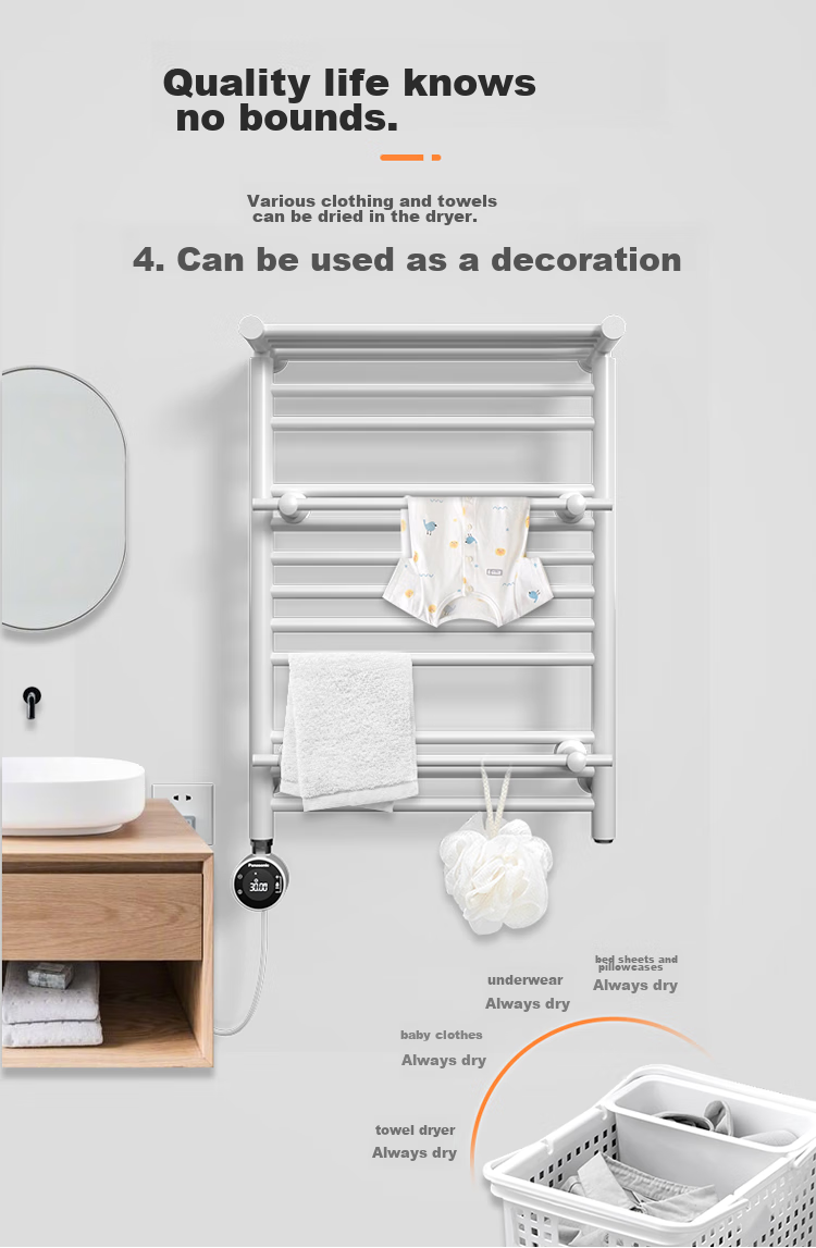 Panasonic Intelligent Heating Electric Towel Rack, Bathroom Drying Rack, J0548RCW 19