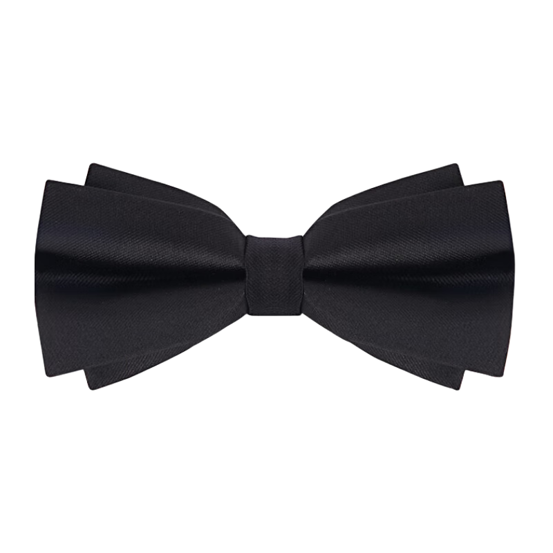 GLO-STORY Gift Box Set, Men's Bow Tie, Groom's Formal Wear, Wedding British Butterfly Tie MLD824065 Black - Double Bow