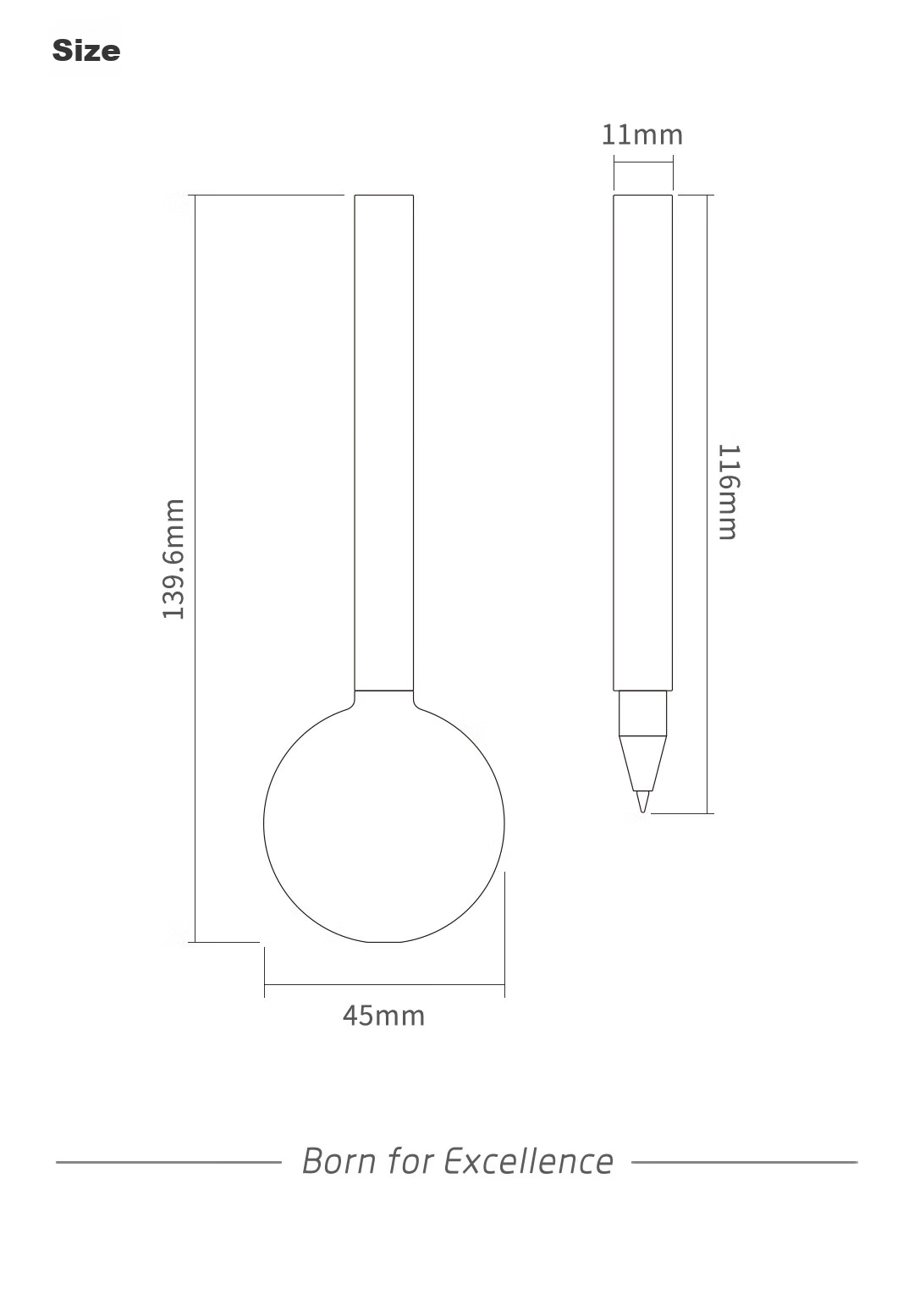 KACO Non-Slip Gel Pen, Stylish Design, 0.5mm Bullet Tip, Black Ink, Signature Pen, Lollipop-Shaped Pen, Don't Forget The Grass Color 11