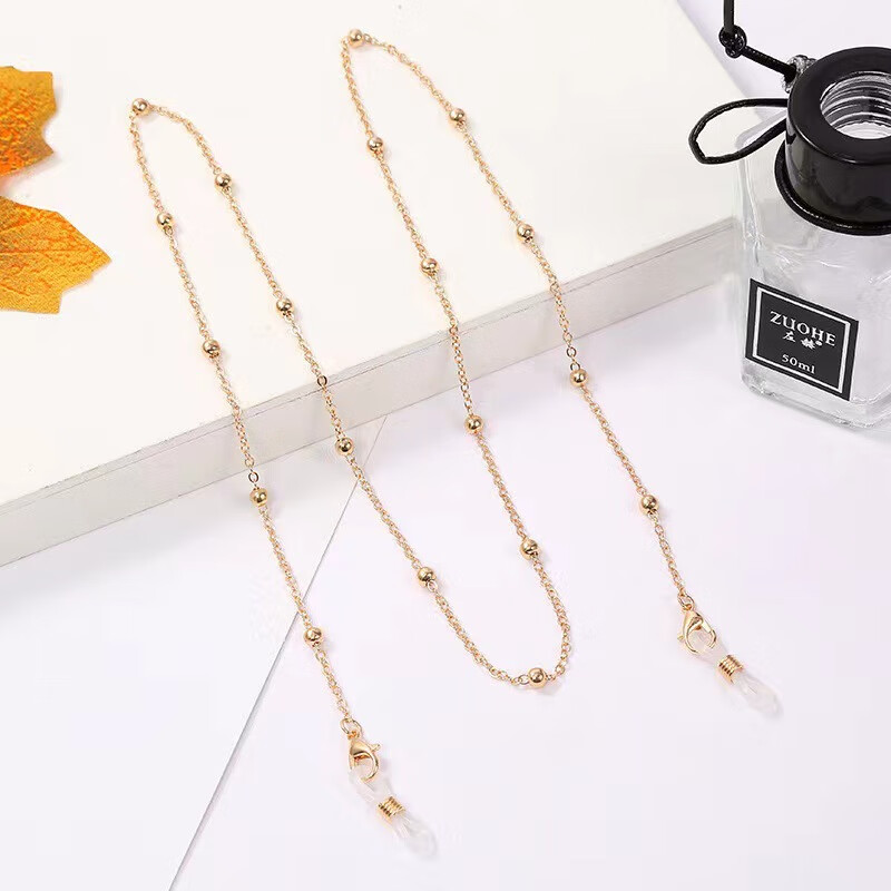 FESETE Necklace for Glasses, Eyeglass Chain for Women, Fashionable Neck Strap for Sunglasses And Reading Glasses, Beaded Chain for Back to School 5