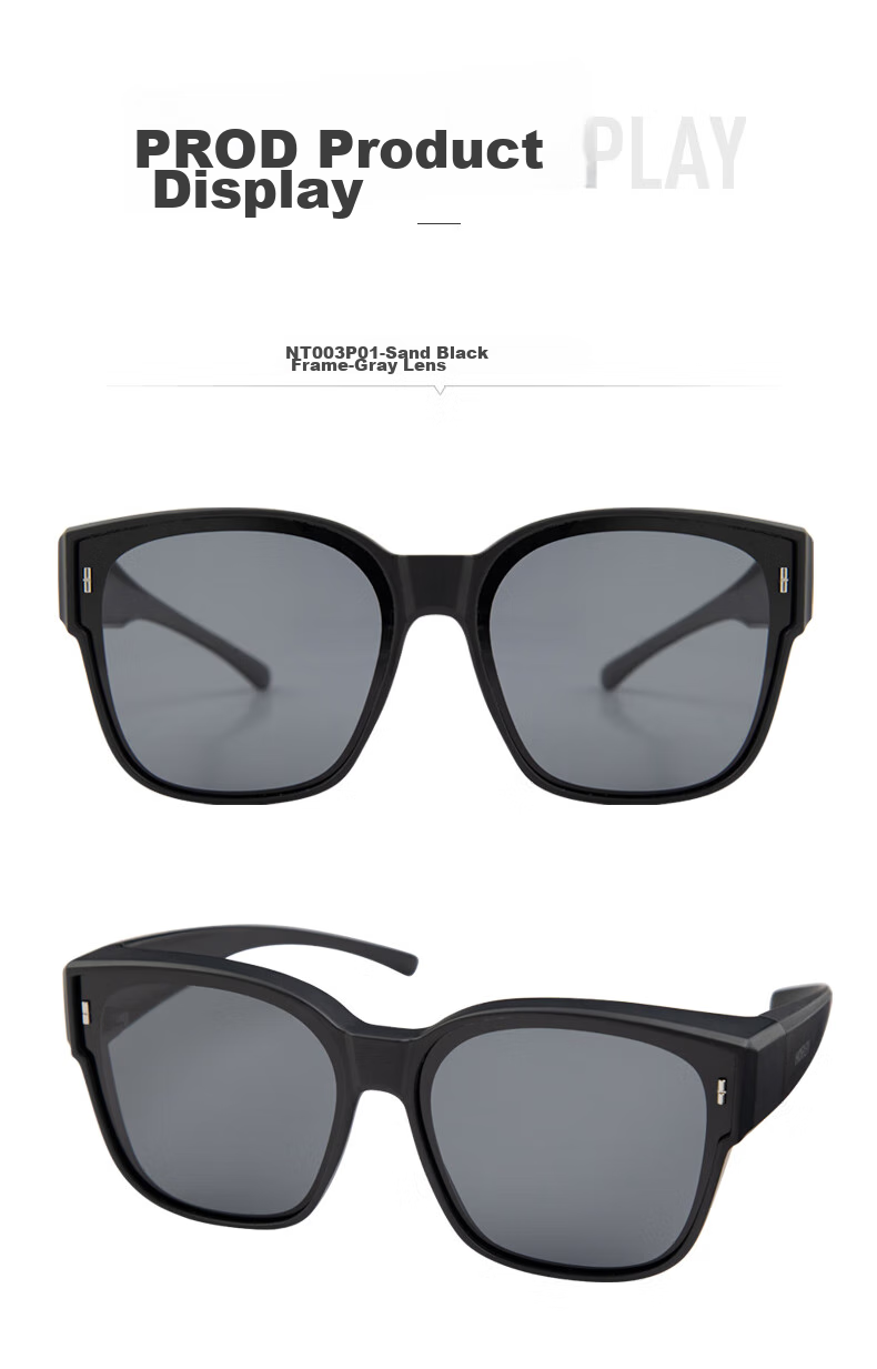 HORIEN Sunglasses Clip-On for Nearsighted Glasses, Driving, Cycling, Polarized UV Protection Sun Visor for Men And Wome 9