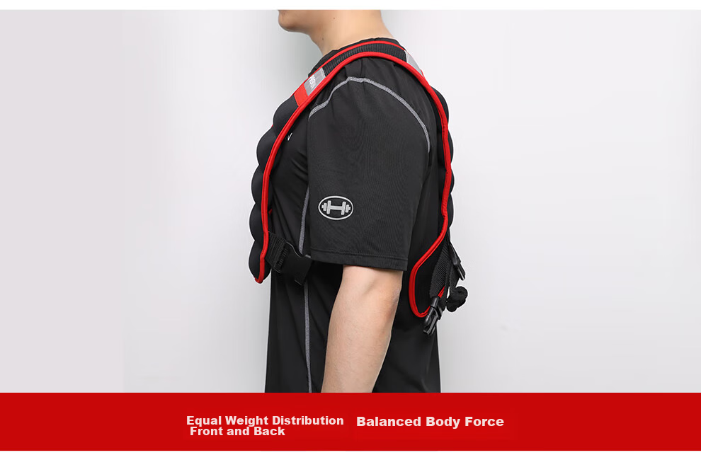 PROIRON Puli'ai Weighted Vest Waist Belt with Hidden Sandbags for Running, Sports Equipment, Black And Red, 5KG 5