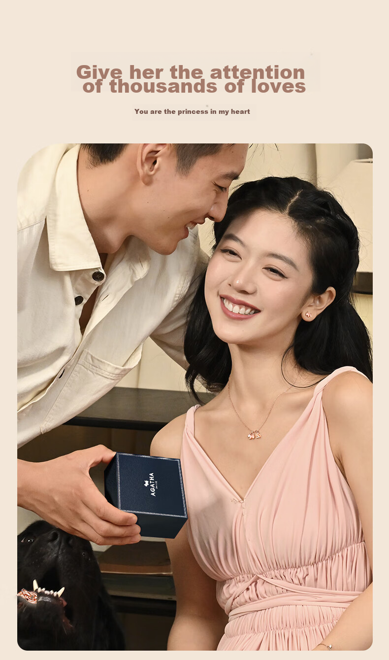AGATHA Colorful Destiny Light Luxury Silver Necklace for Women, Birthday Gift for Girlfriend with Elegant Pendant 4