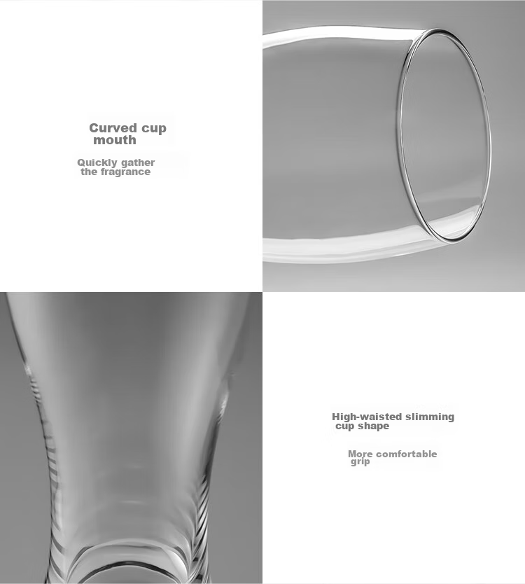 CLITON Craft Beer Glasses Home Glass Beer Mugs Bar Restaurant Large Capacity 450ml Beverage Juice Cups Set of 2 13