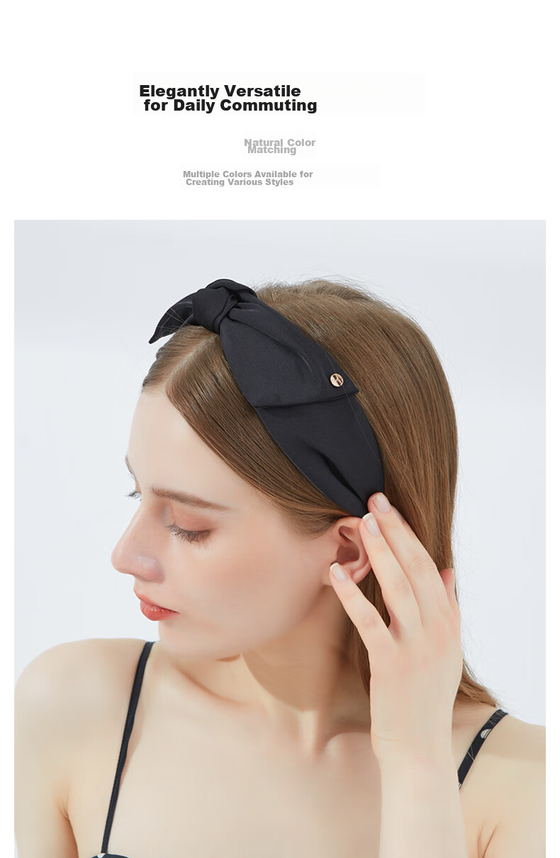 ELLE Playful And Cute Headband with New Bow Design, Elegant And Luxurious Feel, Mid-Autumn Festival Gift for Girlfriend 8
