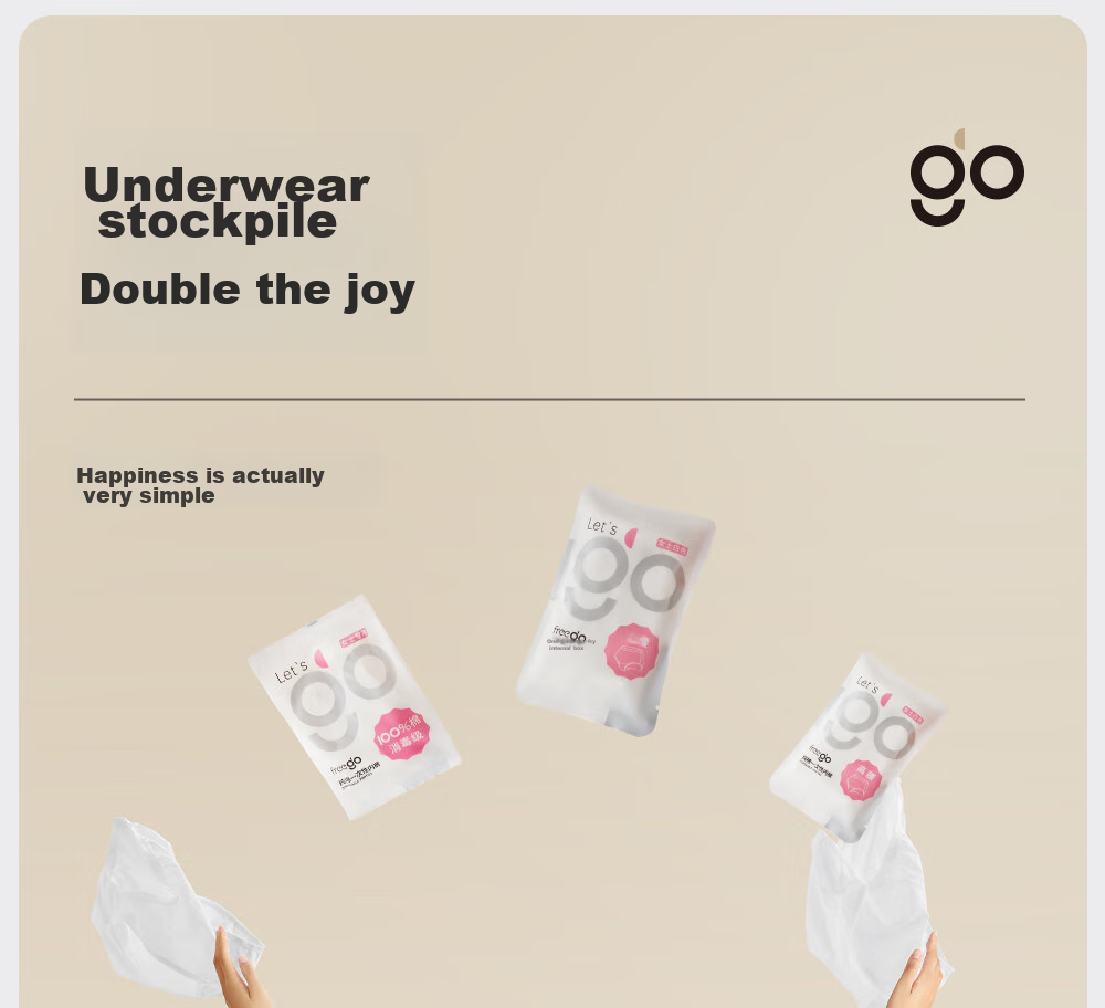 Freego Disposable Women's Underwear, Pure Cotton, Sterile, for Travel, Business Trips, Menstruation, Pregnant Women, Daily Disposable, No-Wash, Individually Wrapped, 30 Pieces, Size L 6