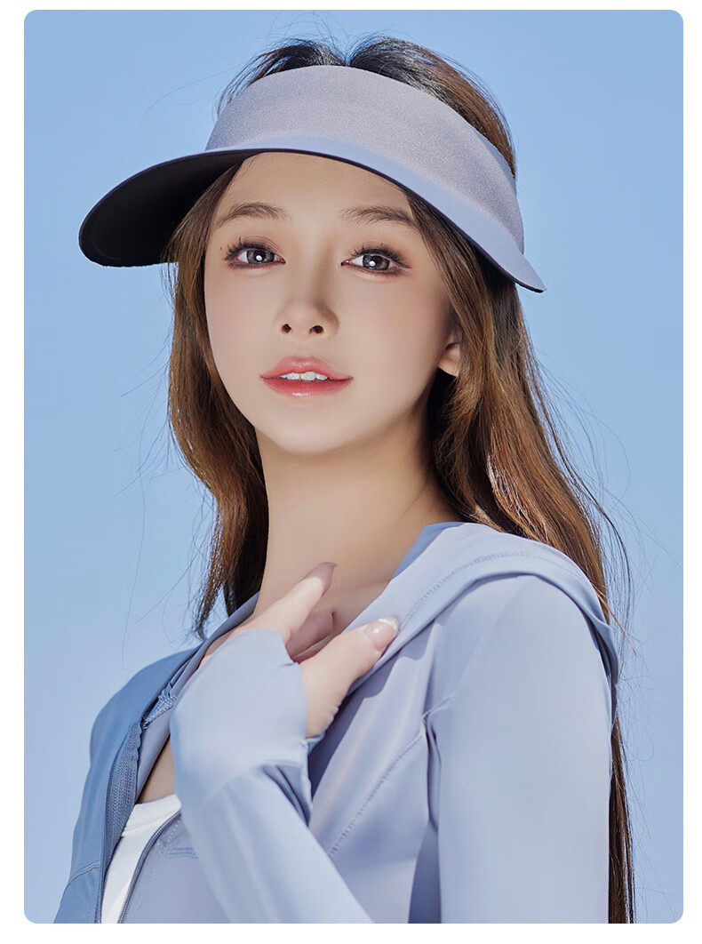FitonTon Sun Protection Hat for Women, Sun Visor Cap, Summer Egg Roll Hat, Outdoor Running Face-Covering Seamless UV Protection Hat, Open-Top Sun Hat 17