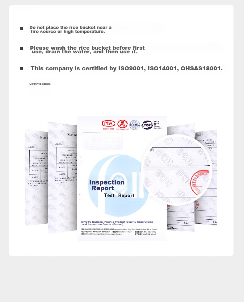 CHAHUA Rice Storage Container, 10 Jin Capacity, Sealed Bucket, PS Material, Dust-Proof Seal, Kitchen Grain Storage Box 9