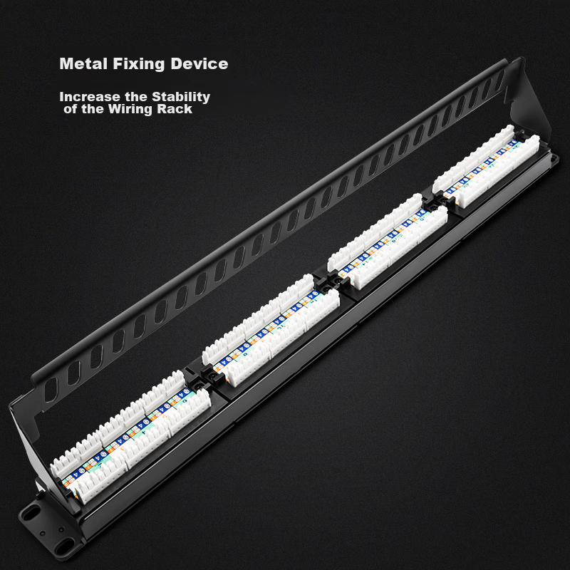 BOYANG High-Profile 12-Slot 24-Port Cable Management Rack, Network Cable Organizer 19-Inch Rack-Mounted Cabinet Network Patch Cord Fiber Optic Pigtail Cable Management Tray BY-LXJ 6