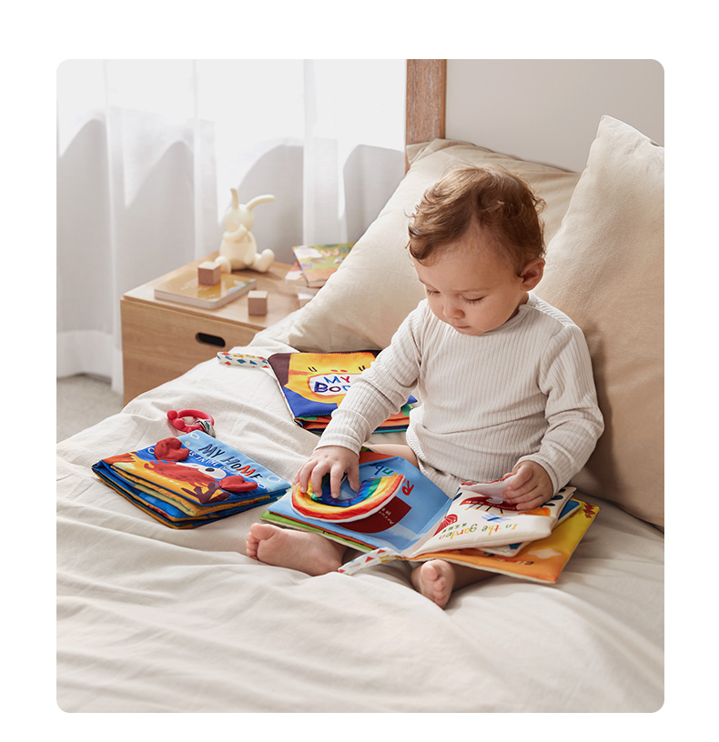 Babycare Baby Cloth Book, 3D Cognitive Tear-Resistant, for 6-12 Months, Parent-Child Interactive Toy - Advanced Level 17
