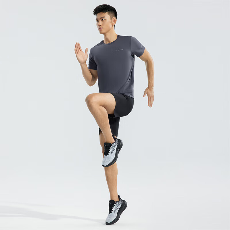 361° Men's Running Workout Set, Summer Fitness Casual Badminton Short-Sleeve Shorts Two-Piece Suit 652414001H-4