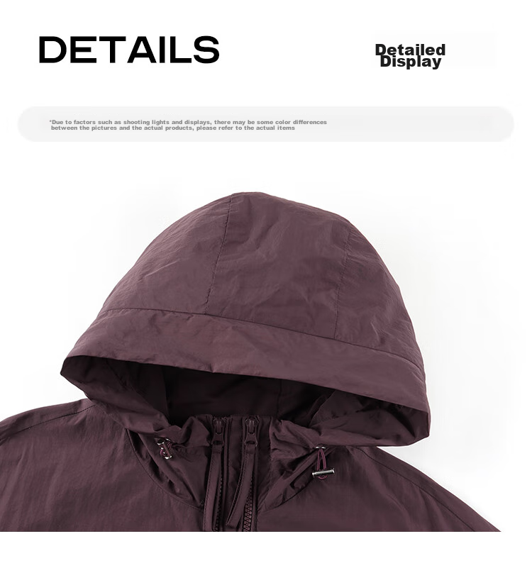 Dme [Elegant Wine Red Jacket] Spring And Autumn Hooded Double Zipper Split Design Long Sleeve Coat for Wome 10