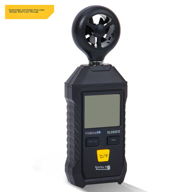 Deli Digital Anemometer, Portable Wind Speed And Temperature Meter, High-Precision Wind Speed Sensor, Handheld Wind Speed Detector