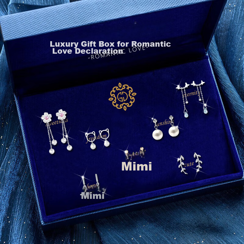 Dijing 999 Sterling Silver Earrings for Women, 2026 New Style Birthday Gift for Girlfriend, One-Week Stud Earrings, Ear Ornaments, Ear Drops