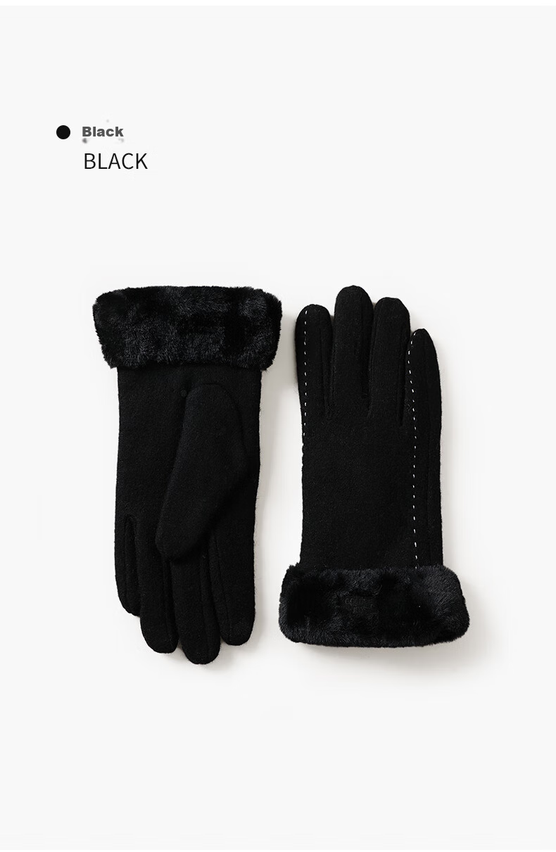MISSION UV Sheepskin Warm Gloves for Women, Thick And Fleece-Lined for Winter, Autumn And Fall, Suitable for Cycling And Driving, Windproof And Cold-Resistant, Touchscreen Compatible 10