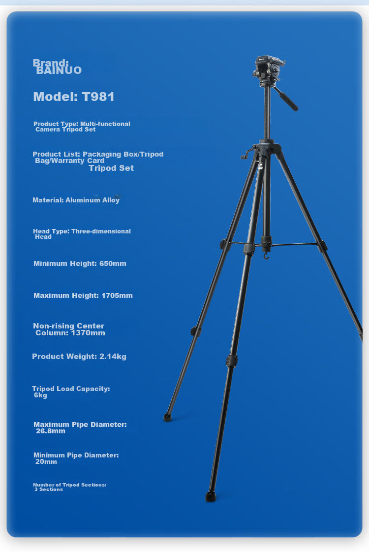Benro T981 Portable Mirrorless DSLR Camera Grip, Vertical Shooting 3D Gimbal, Video Interview Live Streaming Photography Camera Equipment, Temperature Measurement Device, Phone Clamp, Hydraulic Tripod 22