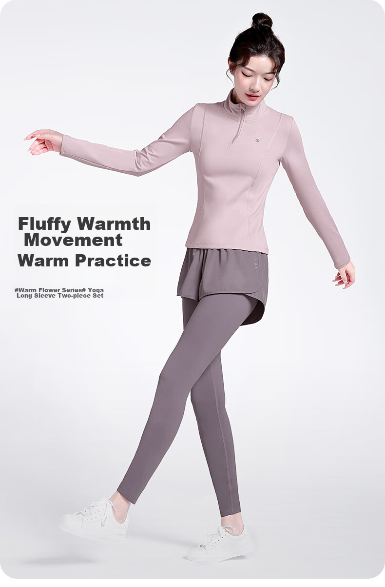 CAMEL Women's Sportswear Set, New Yoga Fitness Pilates Elastic Short-Sleeve Shorts And Pants Five-Piece Workout Outfit 46
