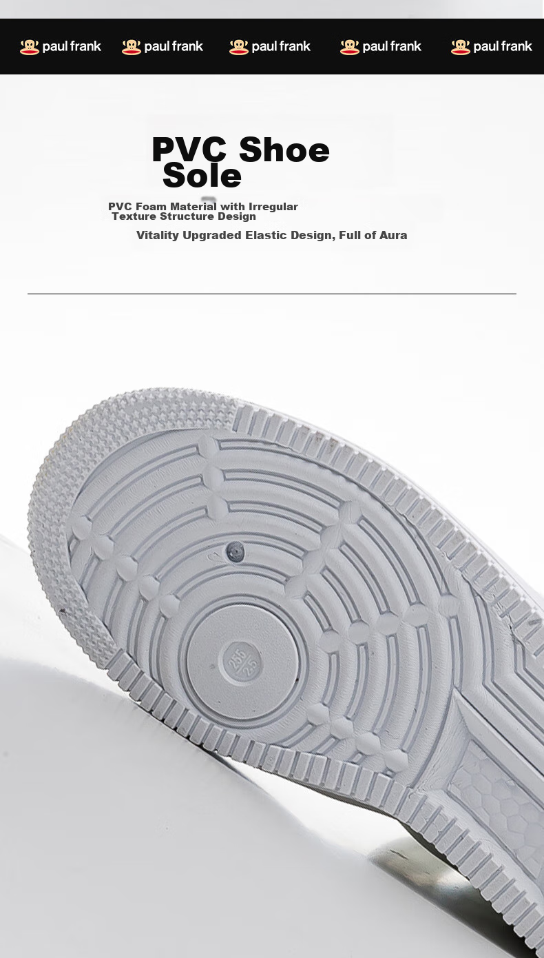 Paul frank Casual High-Top Sneakers for Women And Men, Couples' Soft-Soled Versatile Campus Sports White Shoes 222U White Men's Size 41 12