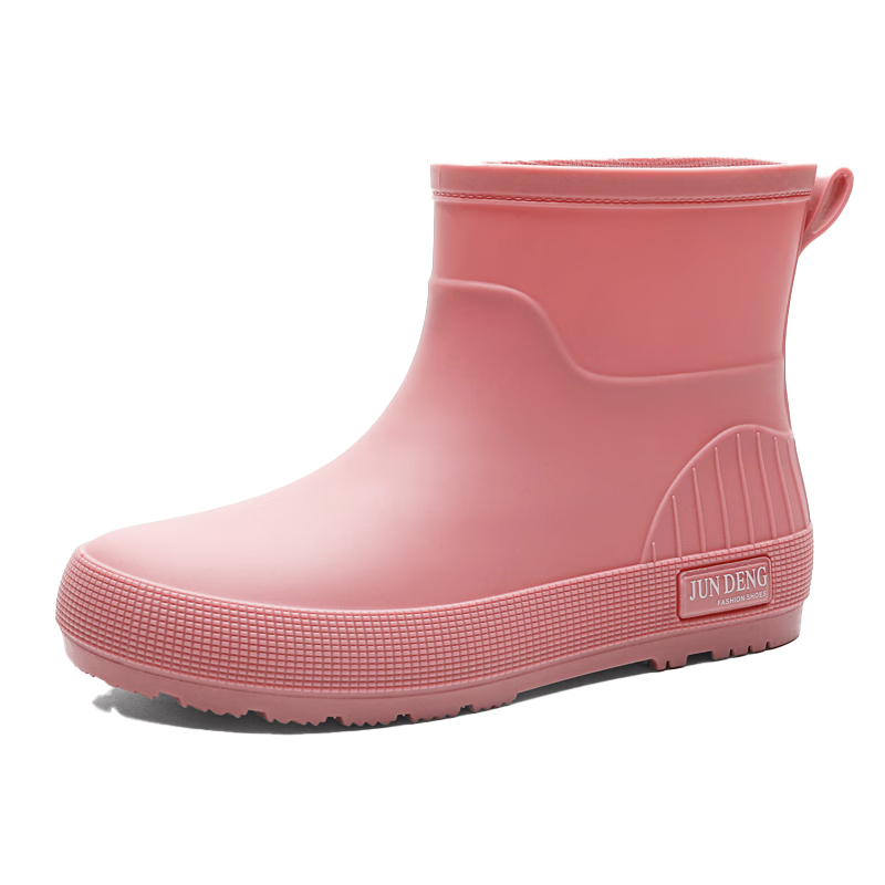 FOOTOPPO Fashion Rain Boots for Women, Short Mid-Calf Waterproof Rubber Shoes, Non-Slip Water Boots And Overshoes for Adults