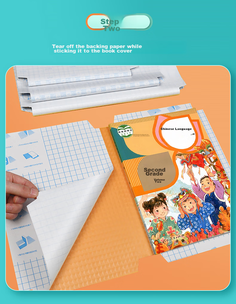 Huaxiawanjuan, 30 Diamond Pattern Transparent Frosted Waterproof Self-Adhesive Book Covers, Book Wraps, Book Film, Book Covers for Primary School Students in Grades One to Six, Junior And Senior High School Textbooks And Workbooks, Book Cover Film 13